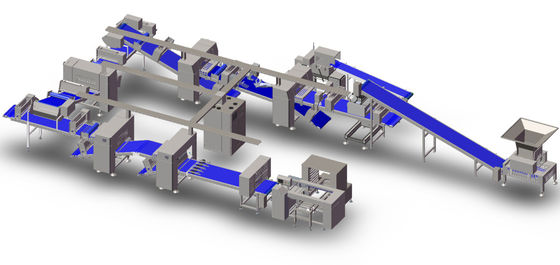 comprare Full Auto. capacità di macchina del laminatore della pasta fino a 2000kg/hr con 35 strati di margarina fabbricazione online