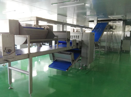 comprare Linea di produzione di congelamento automatica del croissant con un depositante di 8 ugelli per il croissant riempito fabbricazione online