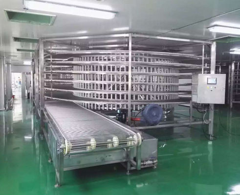 comprare Completi la linea di produzione della pizza con il forno a tunnel della stanza e dell'impermeabilizzazione ed il dispositivo di raffreddamento a spirale fabbricazione online