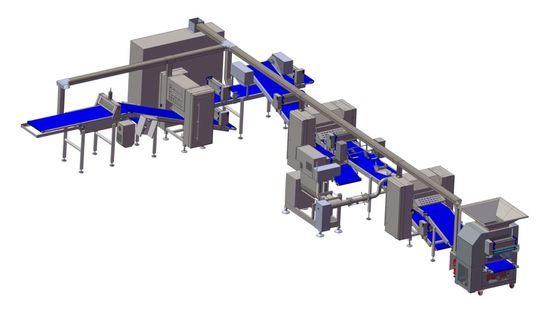 comprare Laminatore del blocchetto della pasta di pasticceria ZKS650/capacità 1500kg/hr con la macchina di ritrazione per Auto.folding fabbricazione online