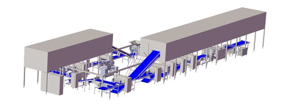 comprare LFC Full Auto Croissant Line Con Lamination Line, Croissant Make Up Line E Due Set Di Auto Freezer fabbricazione online